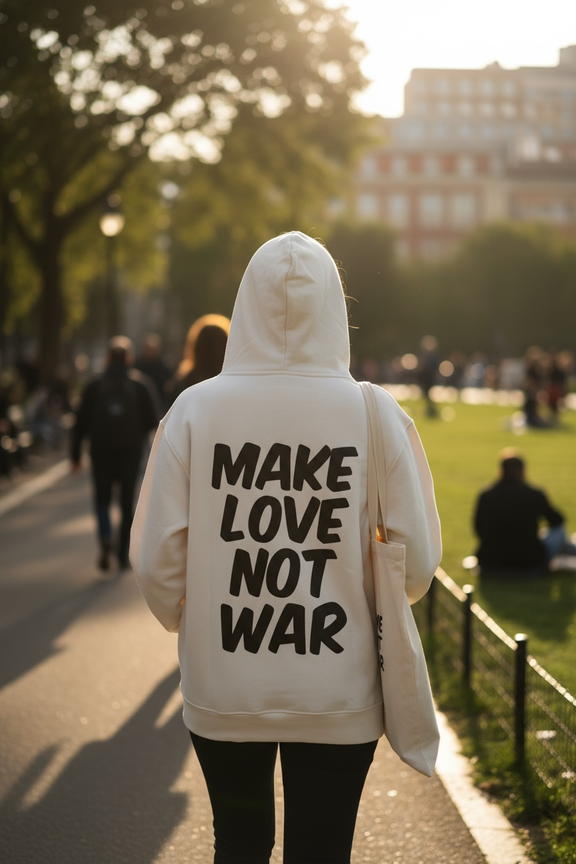 Make Love Not War (MLNW) Pullover - White