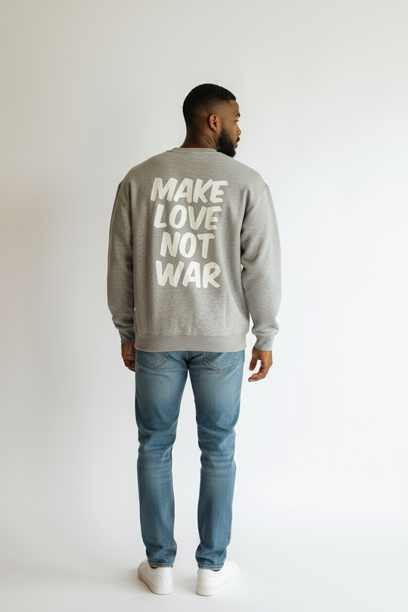 Make Love Not War (MLNW) Crewneck - Gray