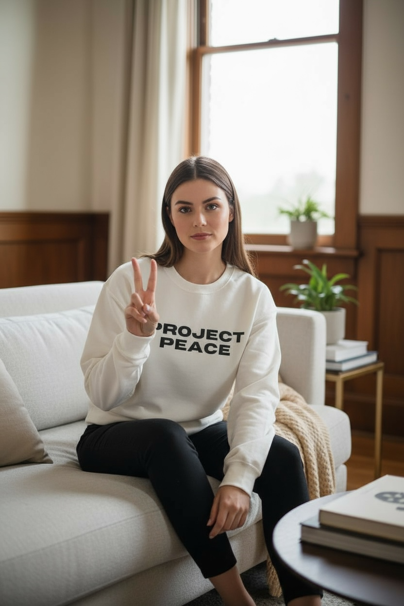 Make Love Not War (MLNW) Crewneck - White
