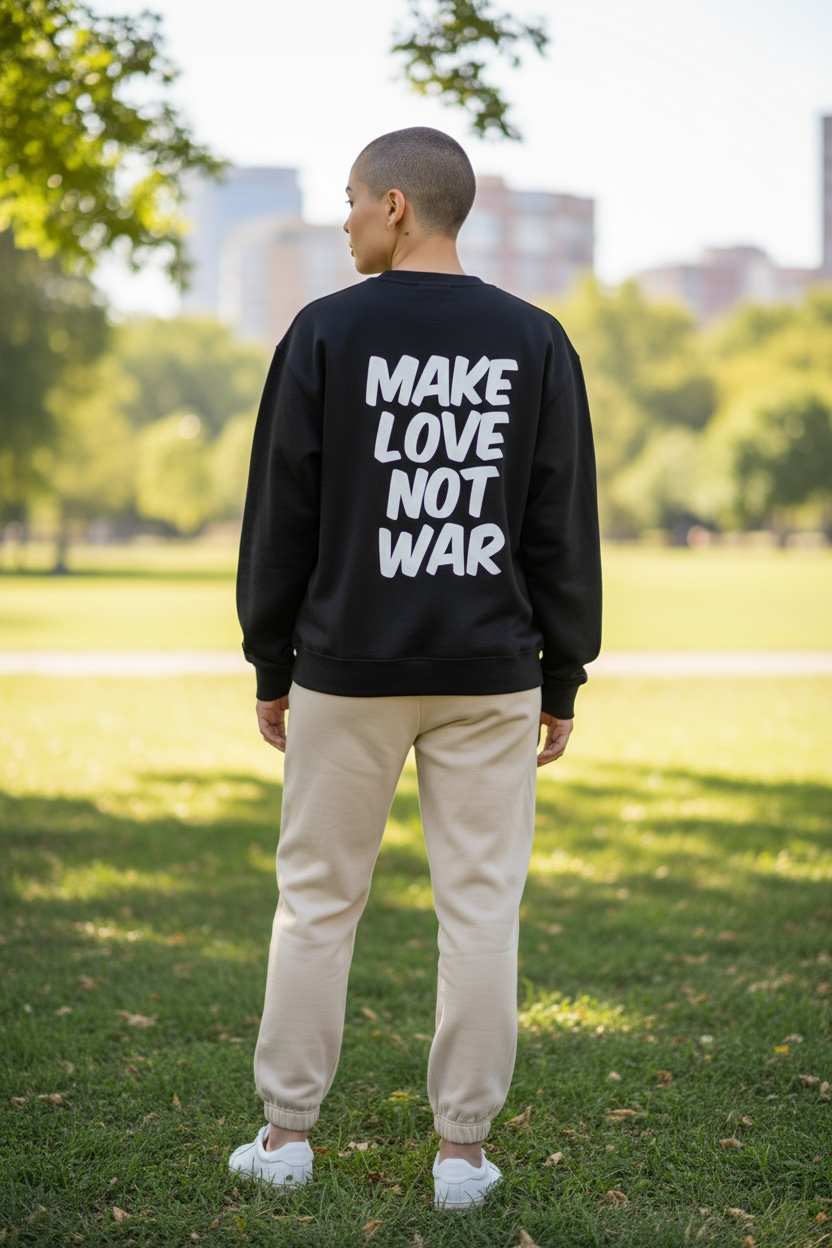 Make Love Not War (MLNW) Crewneck - Black