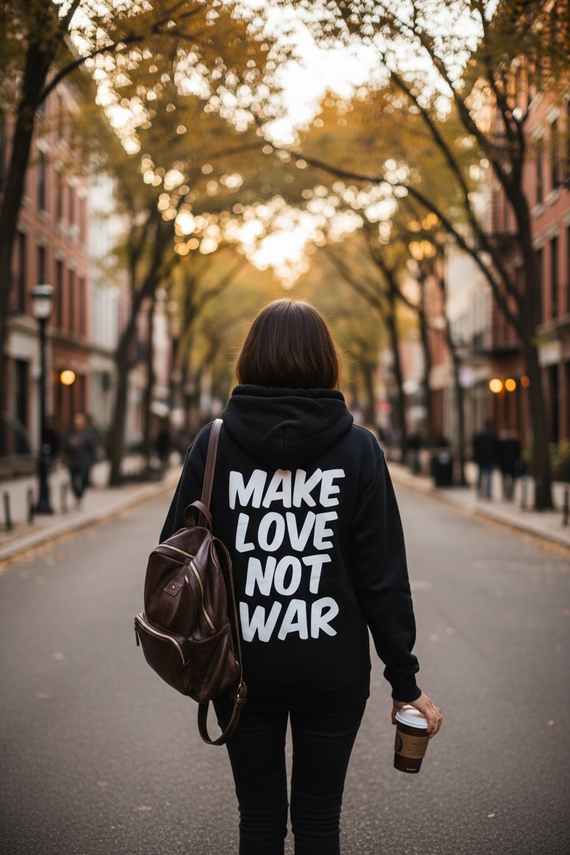 Make Love Not War (MLNW) Pullover - Black